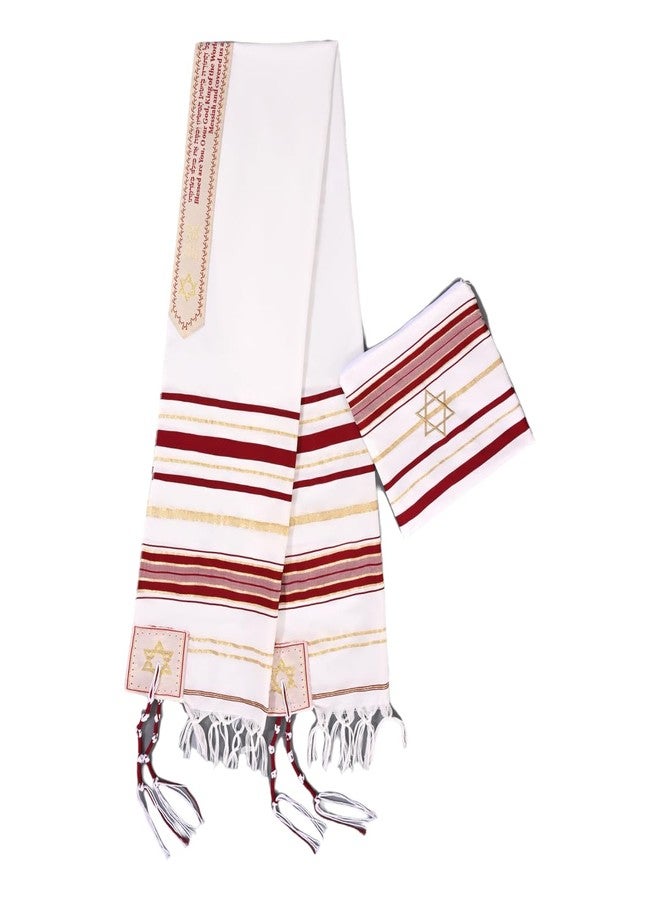 Rooherd tallit lady prayer shawl Christian woman jewish cloth scarf (1, NEW-Red) - Image 1